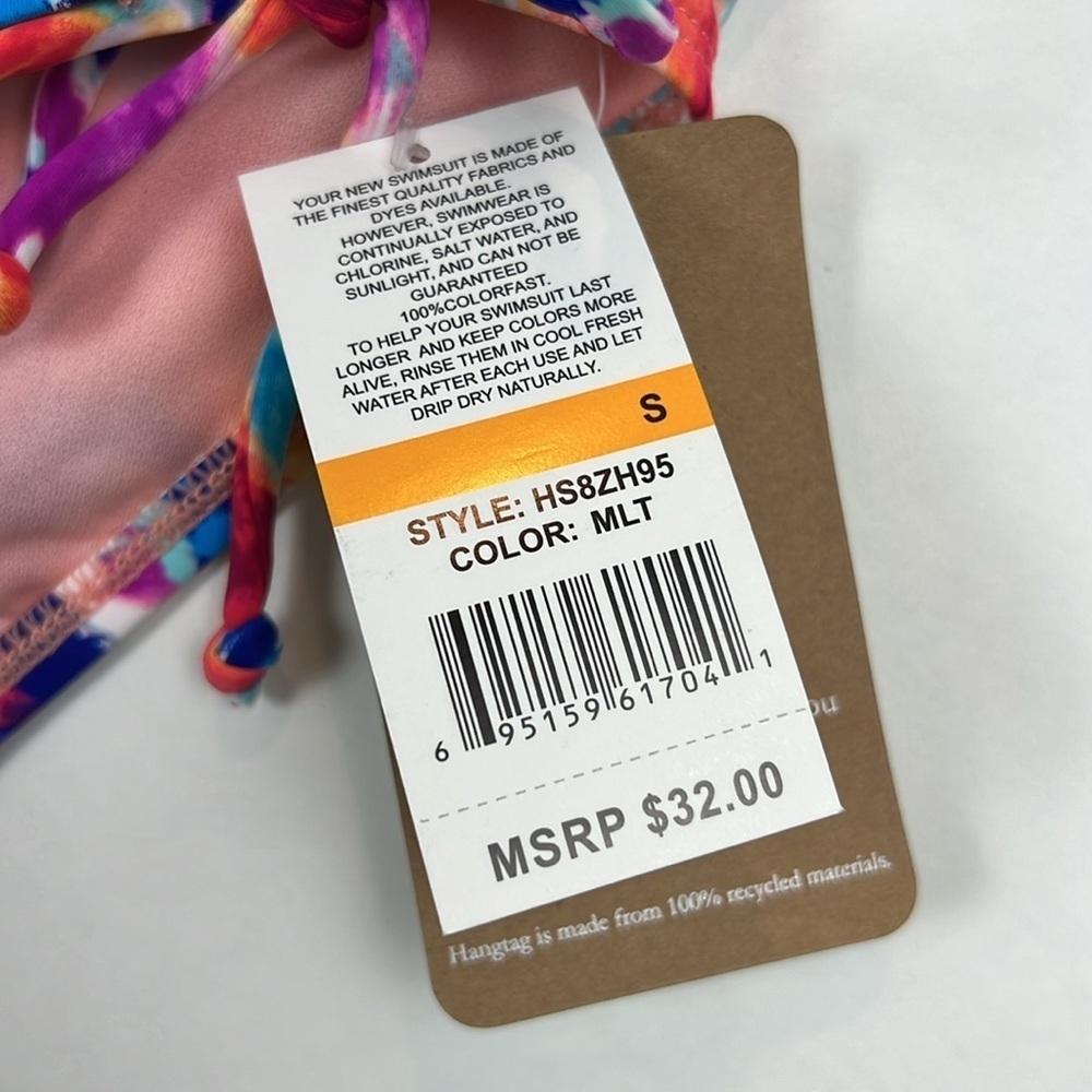 NWT Hobie Bikini Small Multi Color Wrap Around Tie - Picture 6 of 11